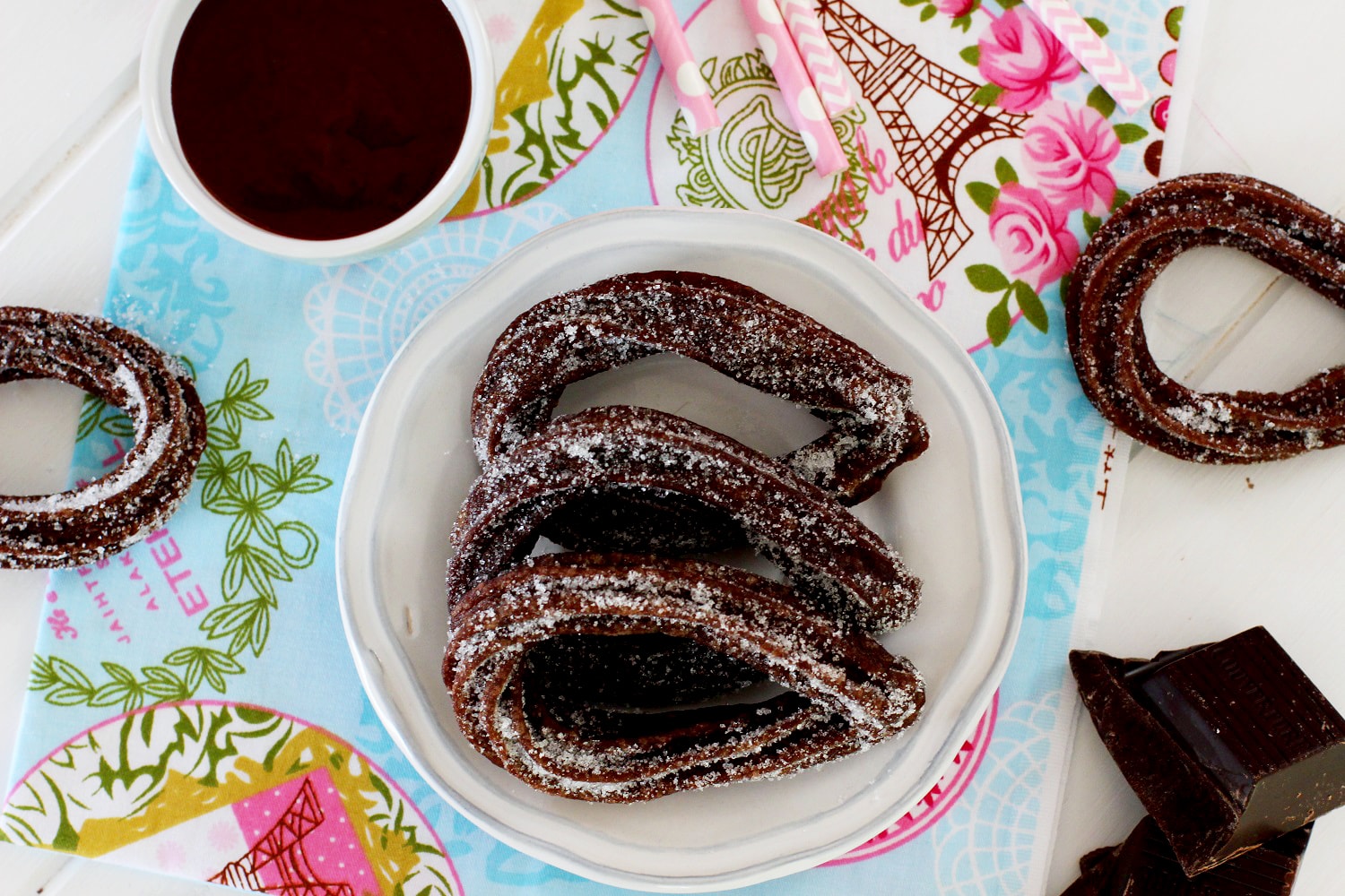 Foto de la receta Receta de churros de chocolate caseros
