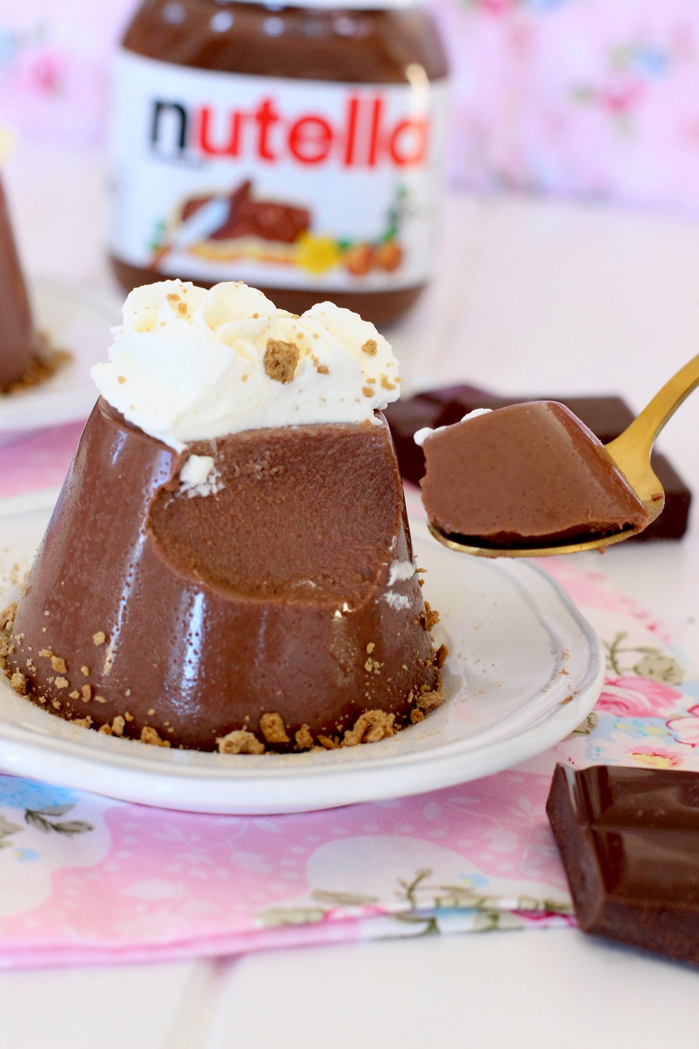 🥇Cómo hacer PANNA COTTA de NUTELLA casera Receta RÁPIDA