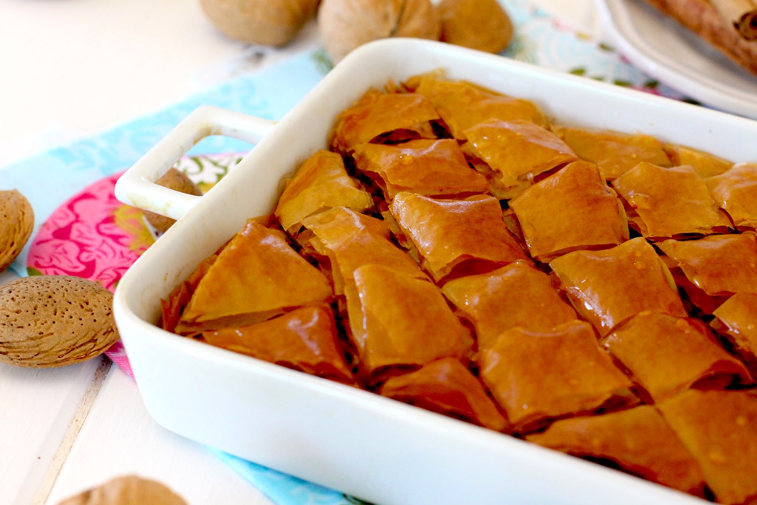 Foto de la receta de baklava con nueces y almendras
