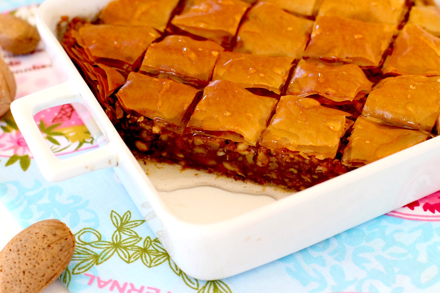 Foto de la receta de baklava con nueces y almendras