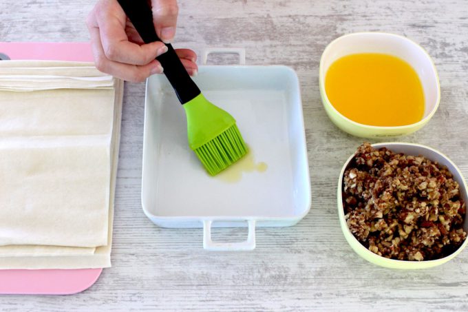 Foto de la receta de baklava con nueces y almendras