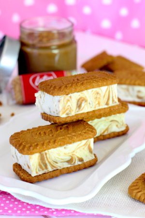 Foto de la Receta de sándwich helado de galletas Lotus