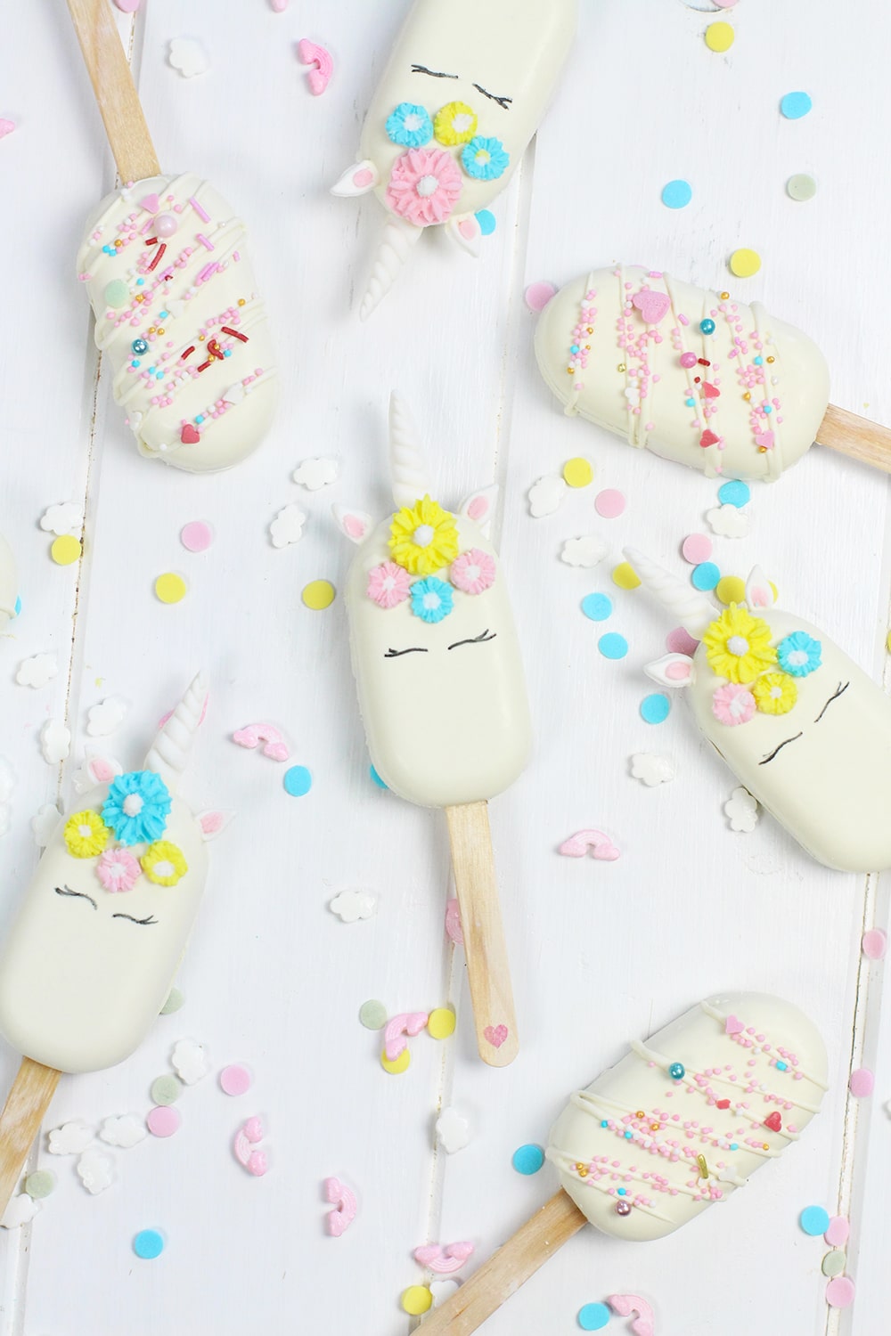 Como hacer Cakesicles de unicornio o cake pops de unicornio