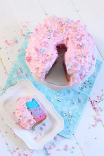 Receta de tarta de unicornio angel food cake