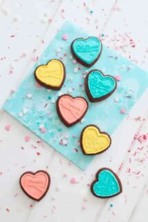 Galletas de mantequilla con chocolate para san valentin
