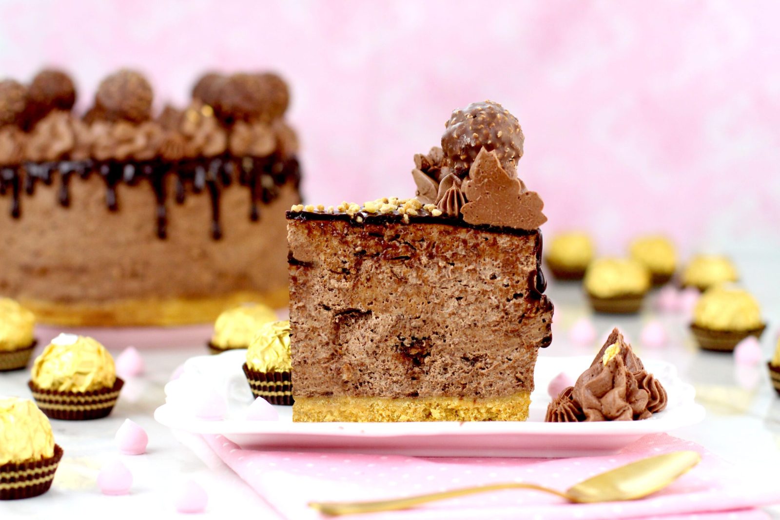 Cómo hacer Ferrero Rocher cheesecake sin horno