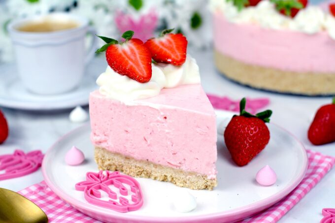 Cómo hacer cheesecake de fresas sin horno elaborada por Lolita la pastelera