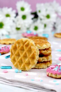 Galletas crujientes de gofres belgas