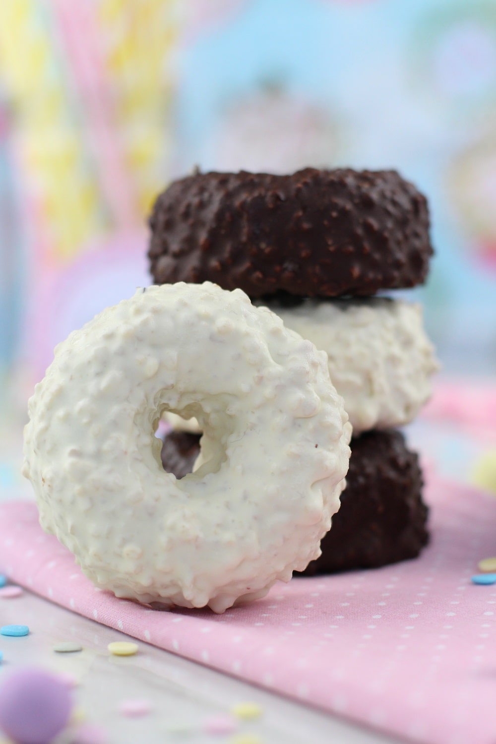 Cómo hacer donuts helados de chocolate saludables