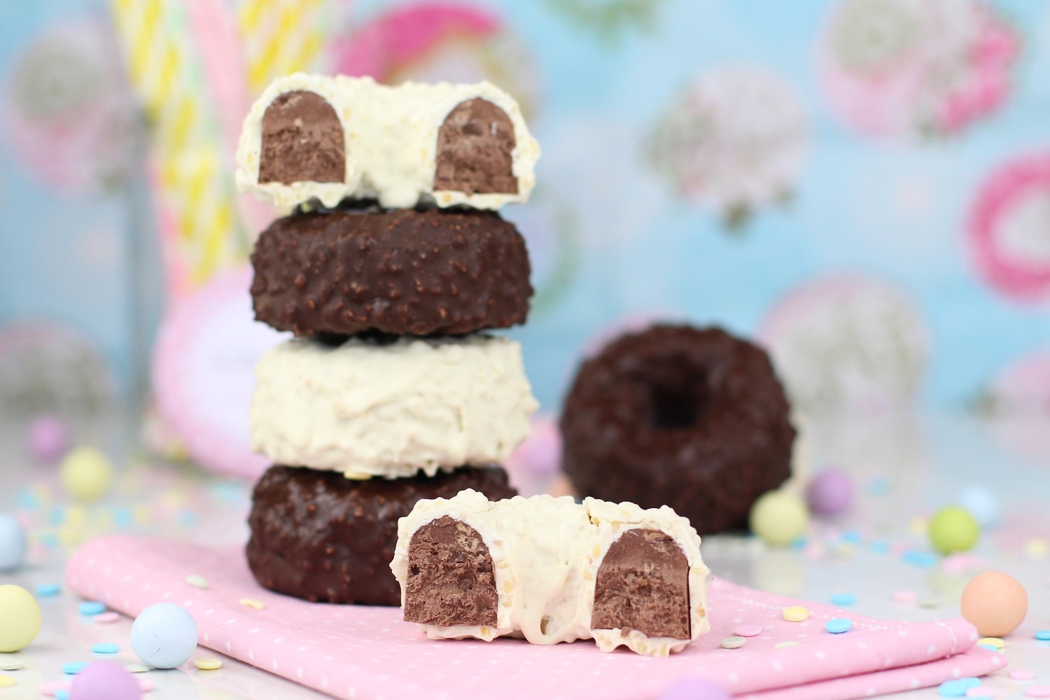 Cómo hacer donuts helados de chocolate saludables