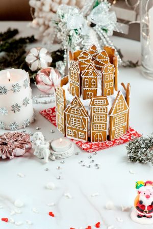 Plantilla imprimible ciudad de Jengibre – Navidad con Lolita la Pastelera