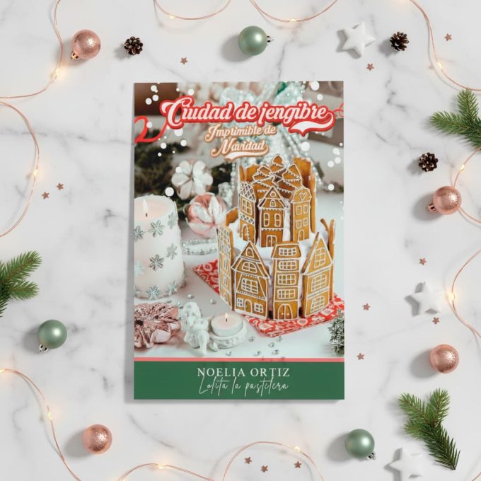Plantilla imprimible ciudad de Jengibre – Navidad con Lolita la Pastelera