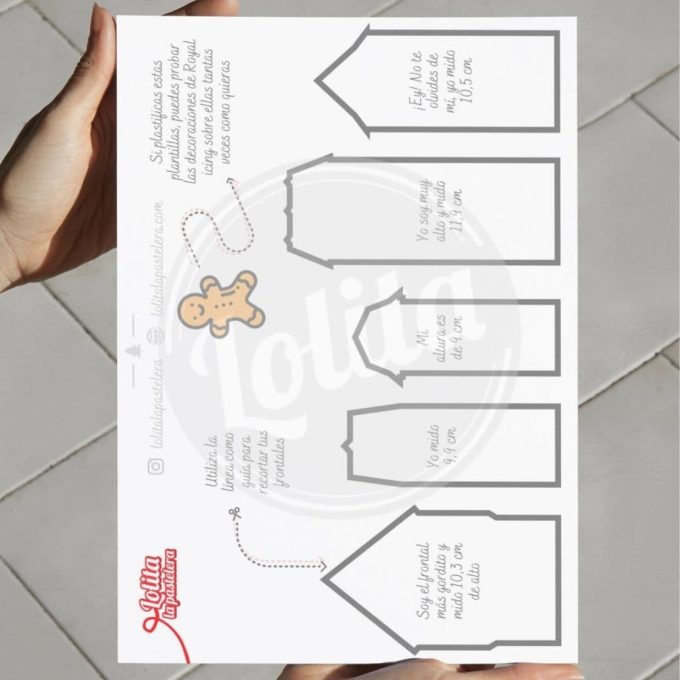 Plantilla imprimible ciudad de Jengibre – Navidad con Lolita la Pastelera