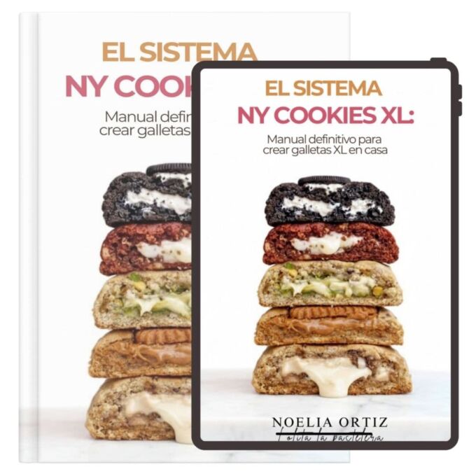 Galletas XXL estilo New York altas y rellenas sistema profesional para vender