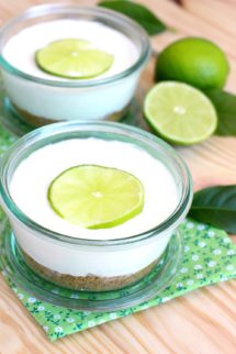 Foto de la receta de cheesecakes de lima