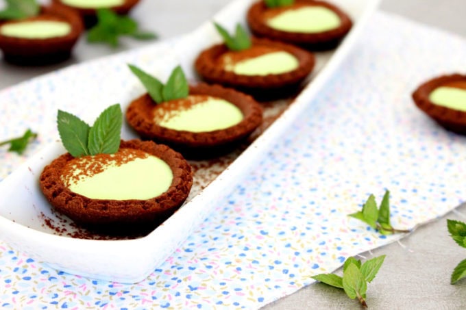 Foto de la receta de tartaletas de chocolate y menta