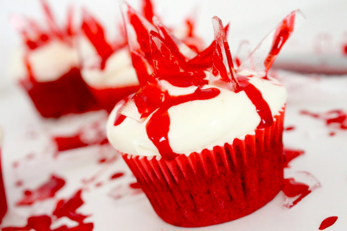 Foto de la receta de cupcakes Halloween sangrientos