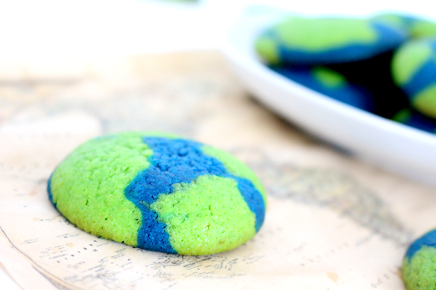 Foto de la receta de galletas de vainilla en forma de mundo