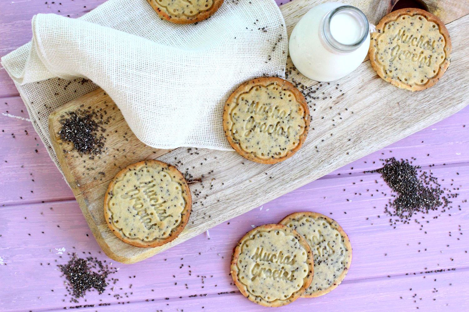 Foto de la receta de galletas de mantequilla con semillas de chía