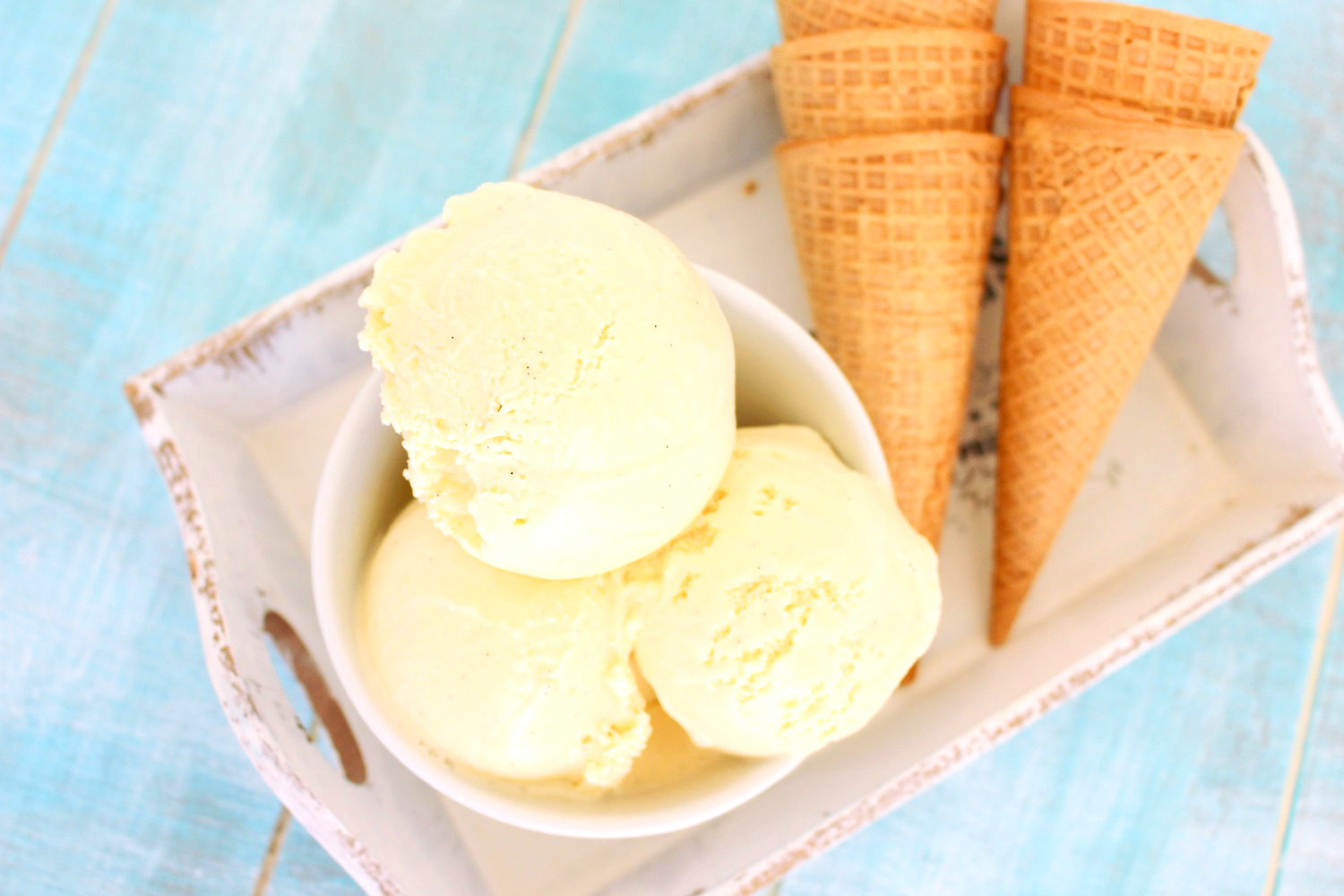 Foto de la receta de helado de vainilla casero