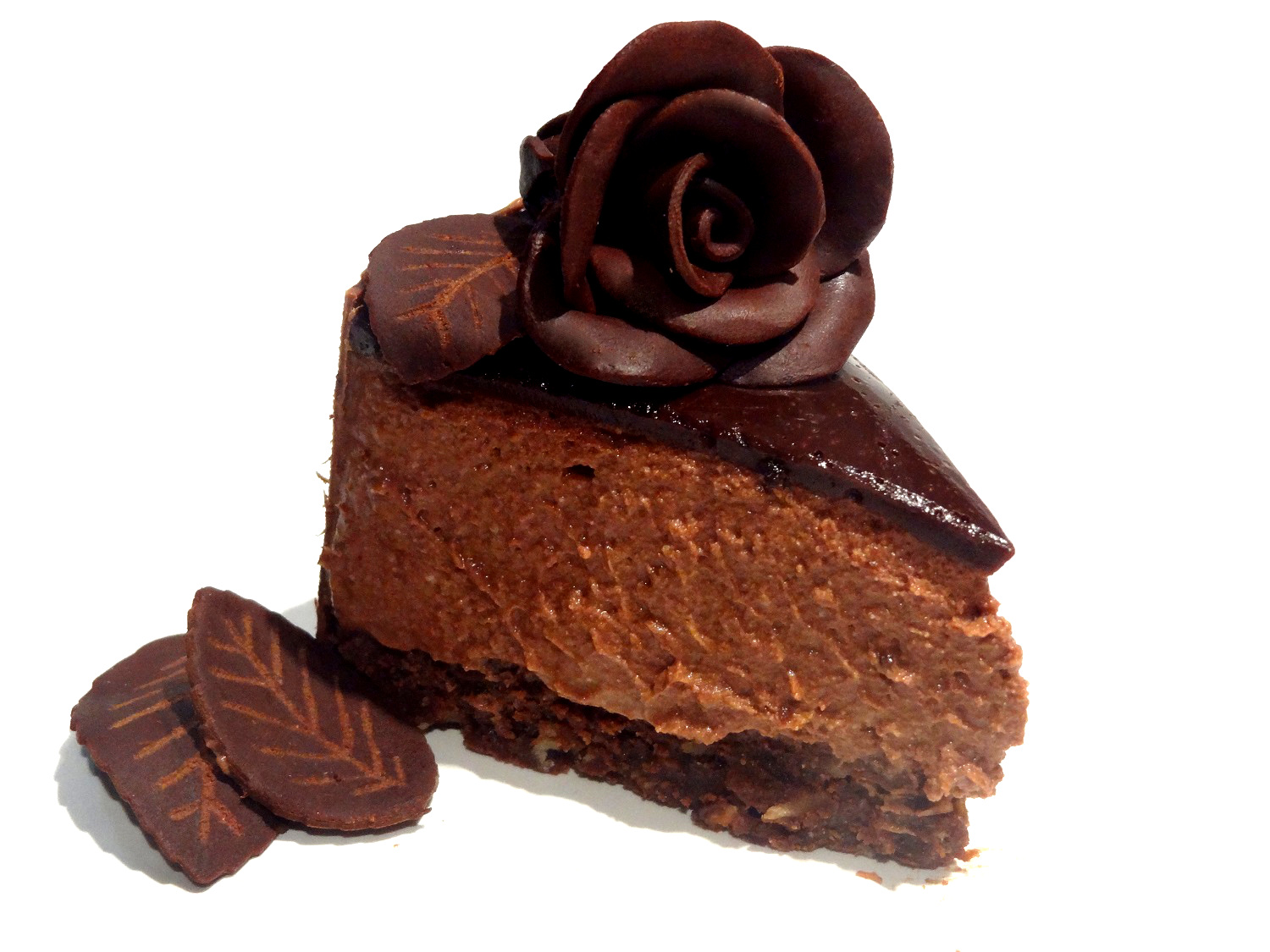 Foto de la receta de tarta de mousse de chocolate y praliné