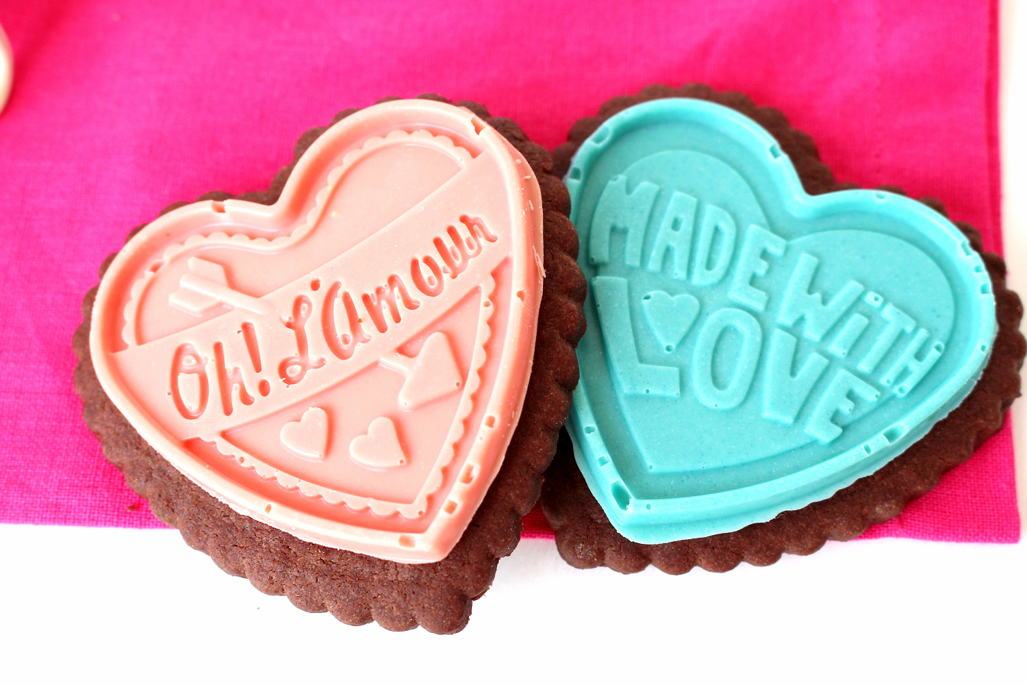 Foto de la receta de galletas de chocolate para San Valentín