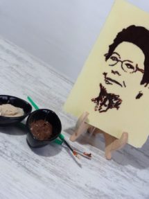 Foto de como hacer un retrato de chocolate