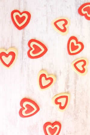 Foto de la receta de galletas de mantequilla con almendra para San valentín