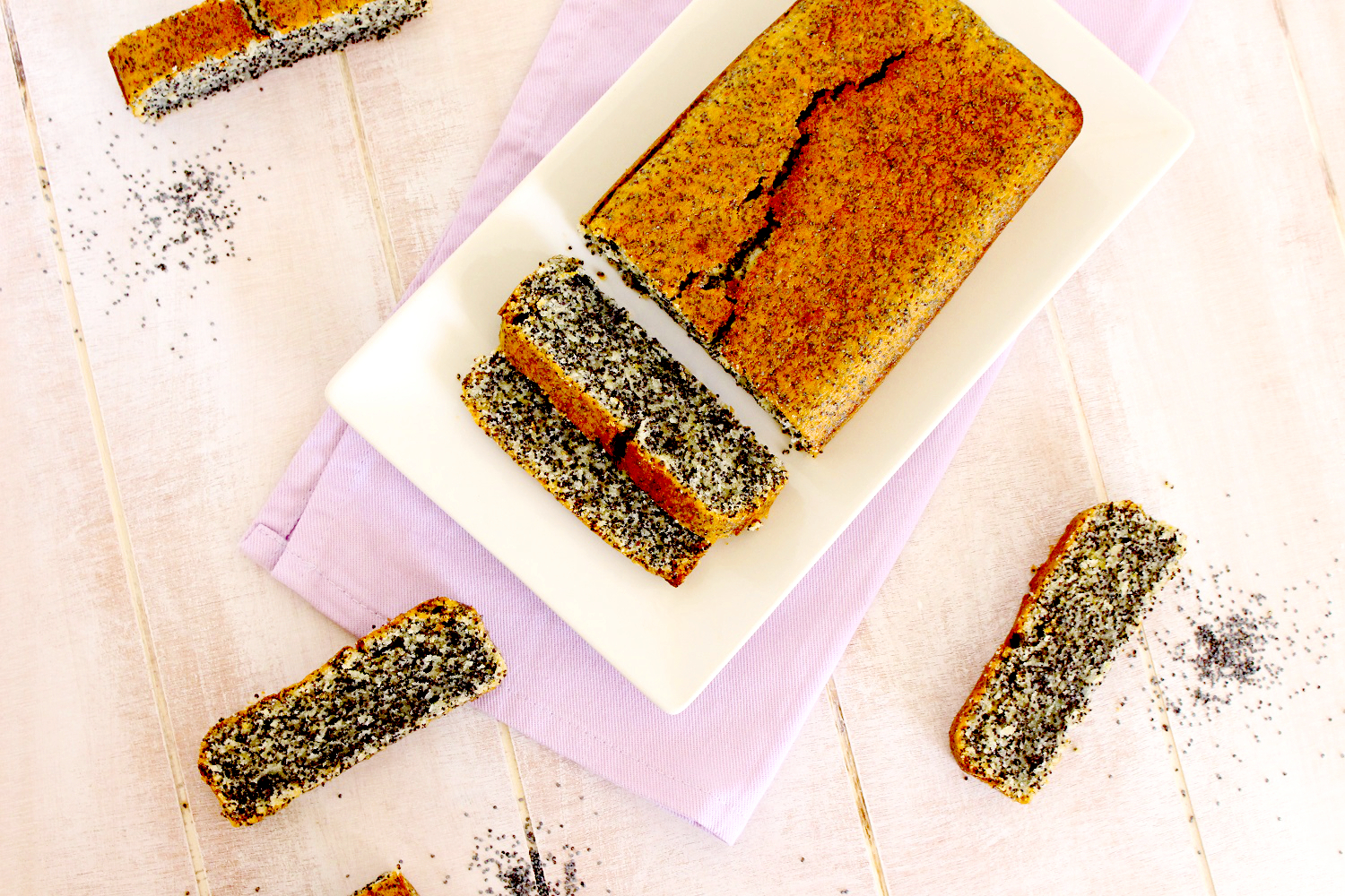 Foto de la receta de bizcocho de amapolas