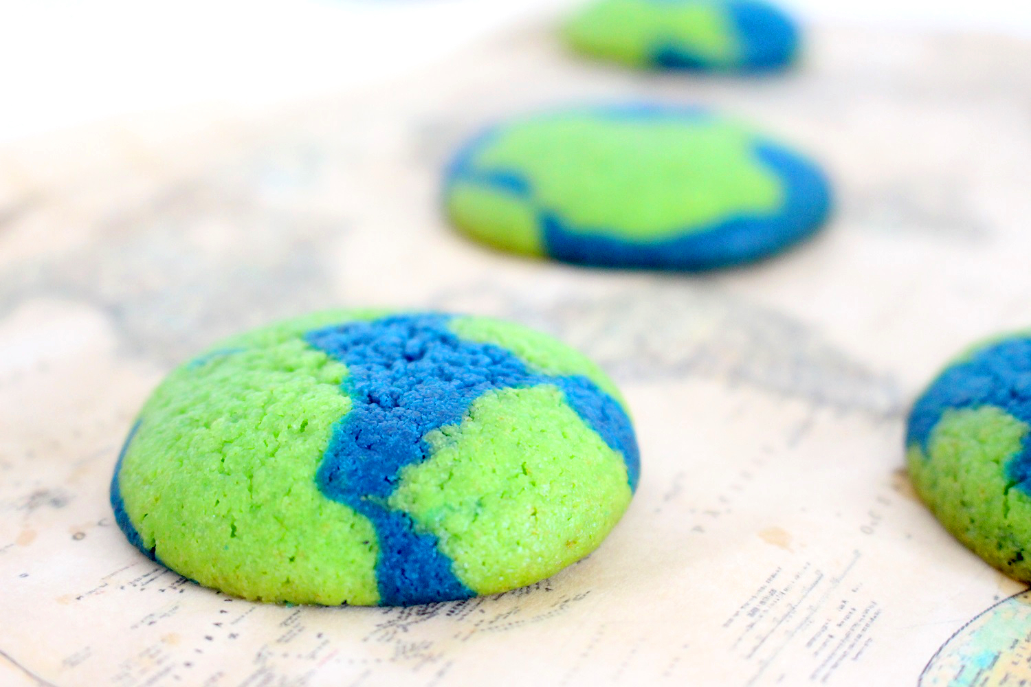 Foto de la receta de galletas de vainilla en forma de mundo