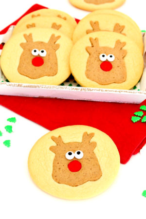 Foto de la receta de galletas de Navidad en forma de reno