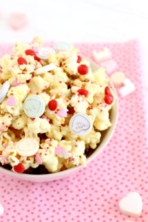 Foto de como hacer palomitas dulces para San Valentín