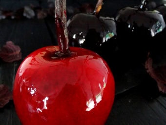 Foto de la receta de manzanas de caramelo para Halloween