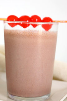 Foto de la receta de batido de chocolate selva negra