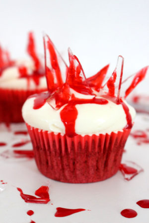 Foto de la receta de cupcakes Halloween sangrientos