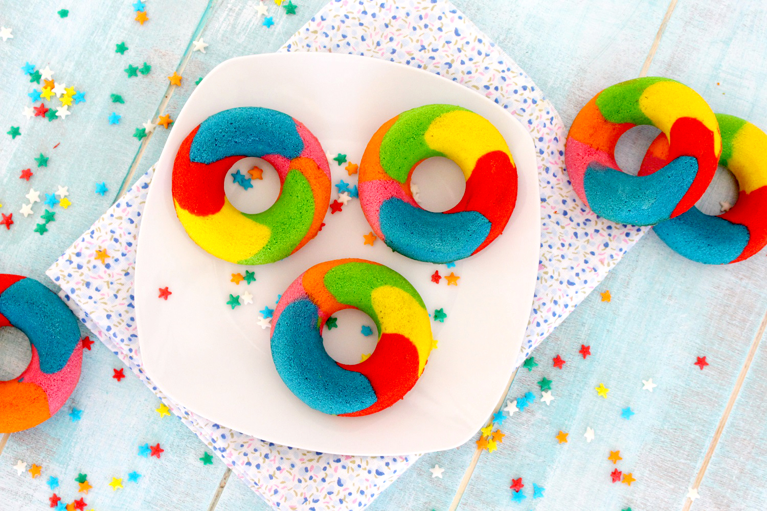 Foto de la receta de donuts de colores