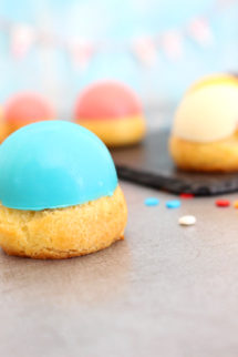 Foto de la receta de profiteroles de colores
