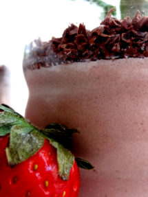 Foto de la receta de natillas de fresa y chocolate